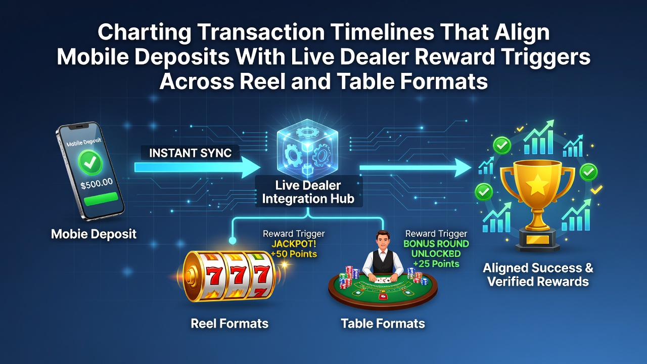 Diagramm zur Visualisierung von Transaktionszeitplänen in mobilen Casino-Formaten mit Live-Dealer-Elementen